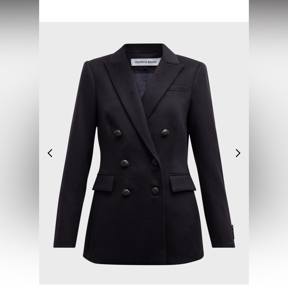 Veronica Beard NWT Ellette Dickey Jacket Navy Multi double breasted size 4 - Picture 3 of 13